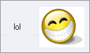 A lol (left) compared with a modern day Xtreem smiley (right), described by this caption (below).